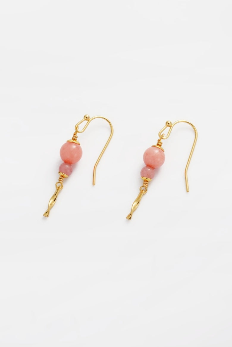 ZAFINO ARIA HOOK EARRINGS - GOLD/PINK