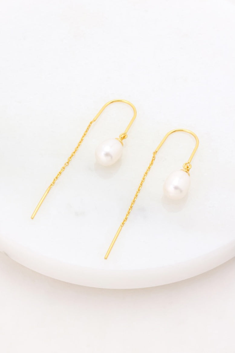 ZAFINO TALIA THREAD EARRING - GOLD