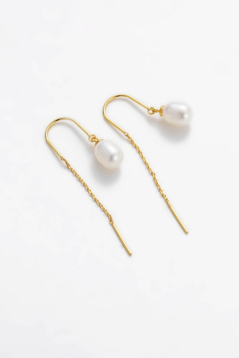 ZAFINO TALIA THREAD EARRING - GOLD