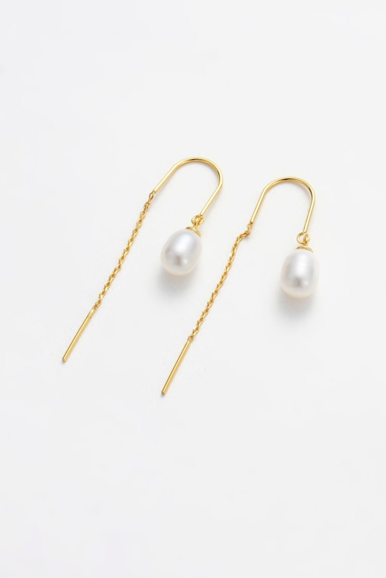 ZAFINO TALIA THREAD EARRING - GOLD