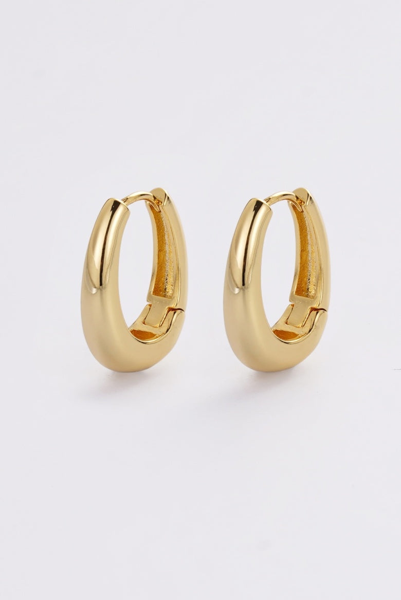 ZAFINO PIA EARRINGS MEDIUM - GOLD