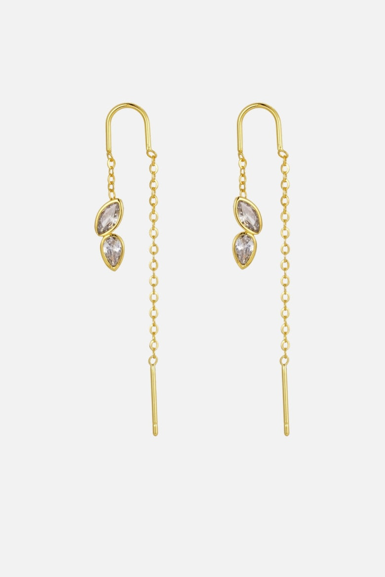 ZAFINO INGRID THREAD EARRING - GOLD