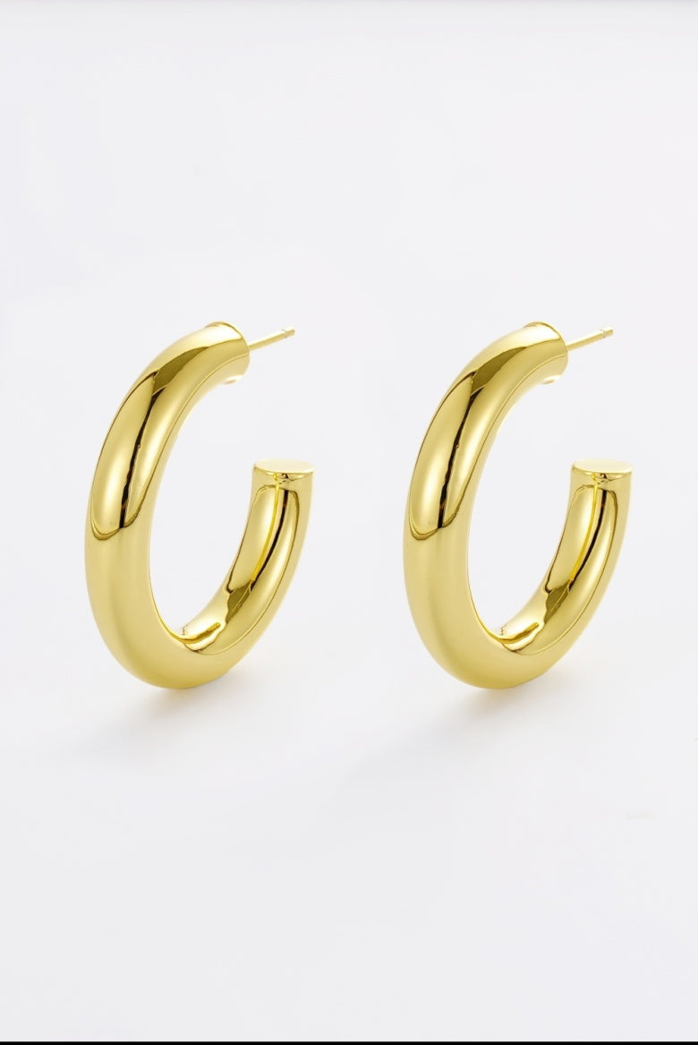 ZAFINO LINA HOOP LARGE - GOLD