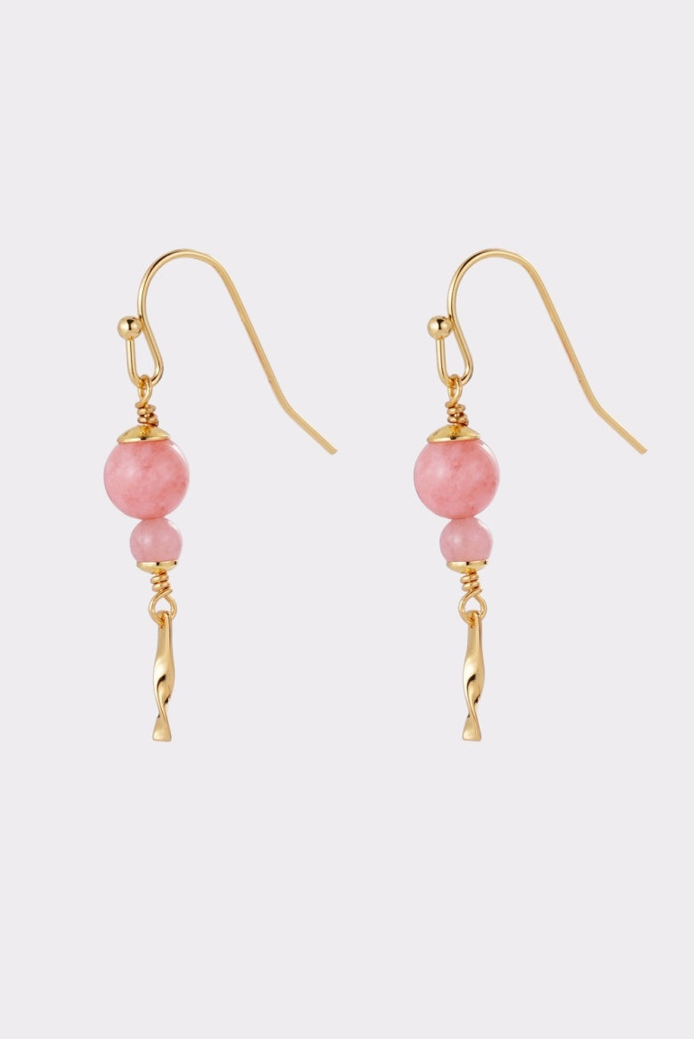 ZAFINO ARIA HOOK EARRINGS - GOLD/PINK